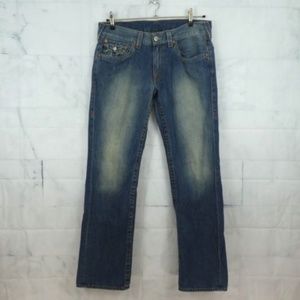 Mens True Religion Straight Distressed Jeans 34x34